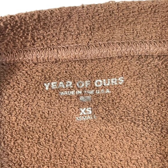 NEW Revolve Year Of Ours Varsity Sweatshirt in Latte XS - Picture 6 of 10